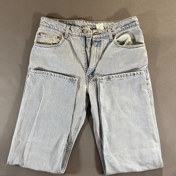 Vintage Levis 505 Jeans Mens Regular Fit Light Wash Denim 34 X 30 - Picture 4 of 10